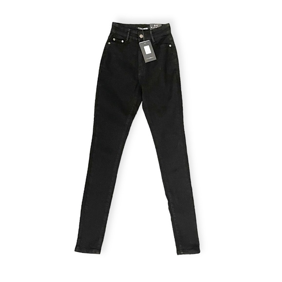 🆕🏷️ FASHION NOVA Caroline High-Rise medium stretch Black Skinny Jeans size 3/4 - Picture 3 of 6